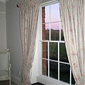 Ruffle top interlined curtains